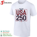 USA 250 1776 2026 Patriotic Eagle Independence Anniversary Commemorative shirt