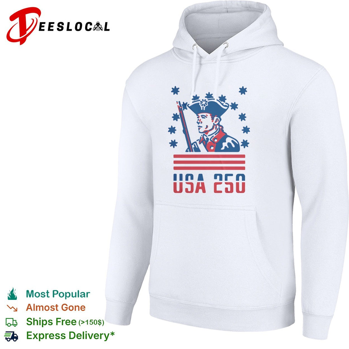 USA 250 Revolutionary War Soldier Continental Army American Independence Day shirt