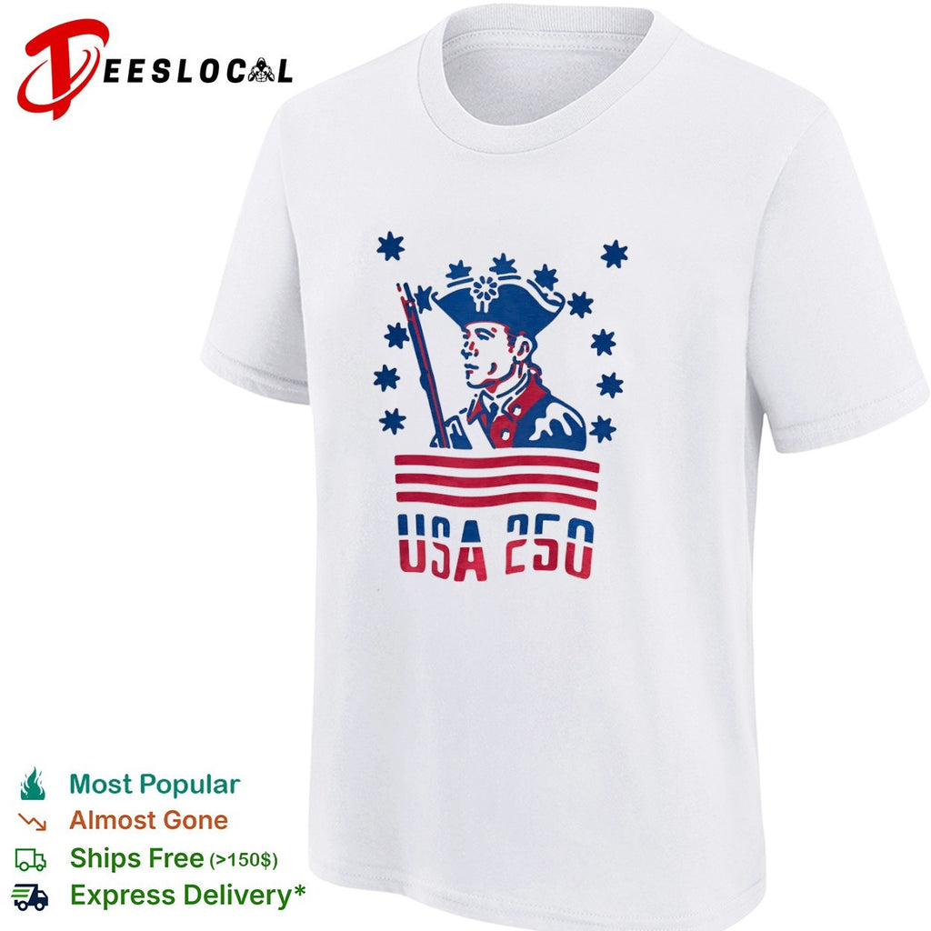 USA 250 Revolutionary War Soldier Patriot American Independence Celebration shirt