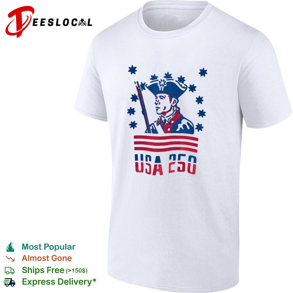 USA 250 Revolutionary War Soldier Patriot American Independence Celebration shirt