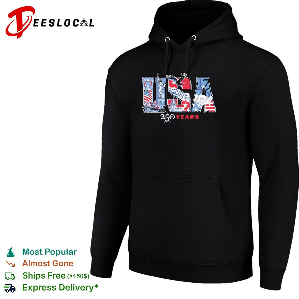 USA 250 years Statue of Liberty flag fireworks patriotic shirt