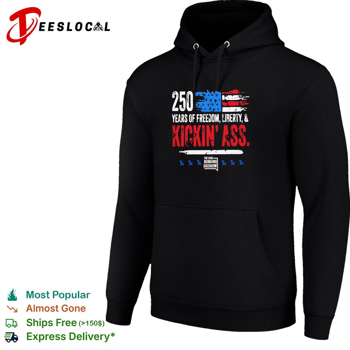 USA 250 years freedom liberty patriotic bold slogan shirt