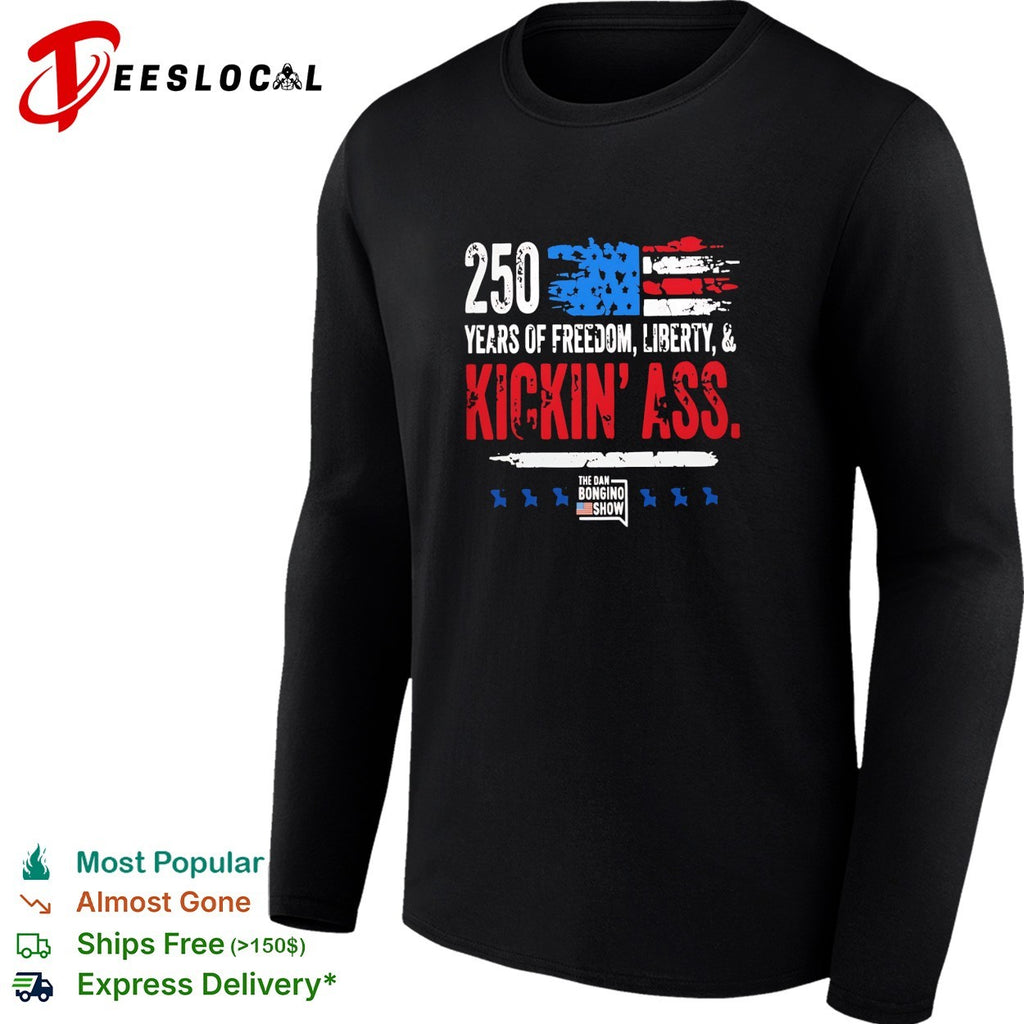 USA 250 years freedom liberty patriotic bold slogan shirt
