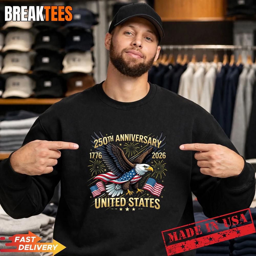 USA 250th Anniversary Eagle Flag 1776-2026 T-Shirt