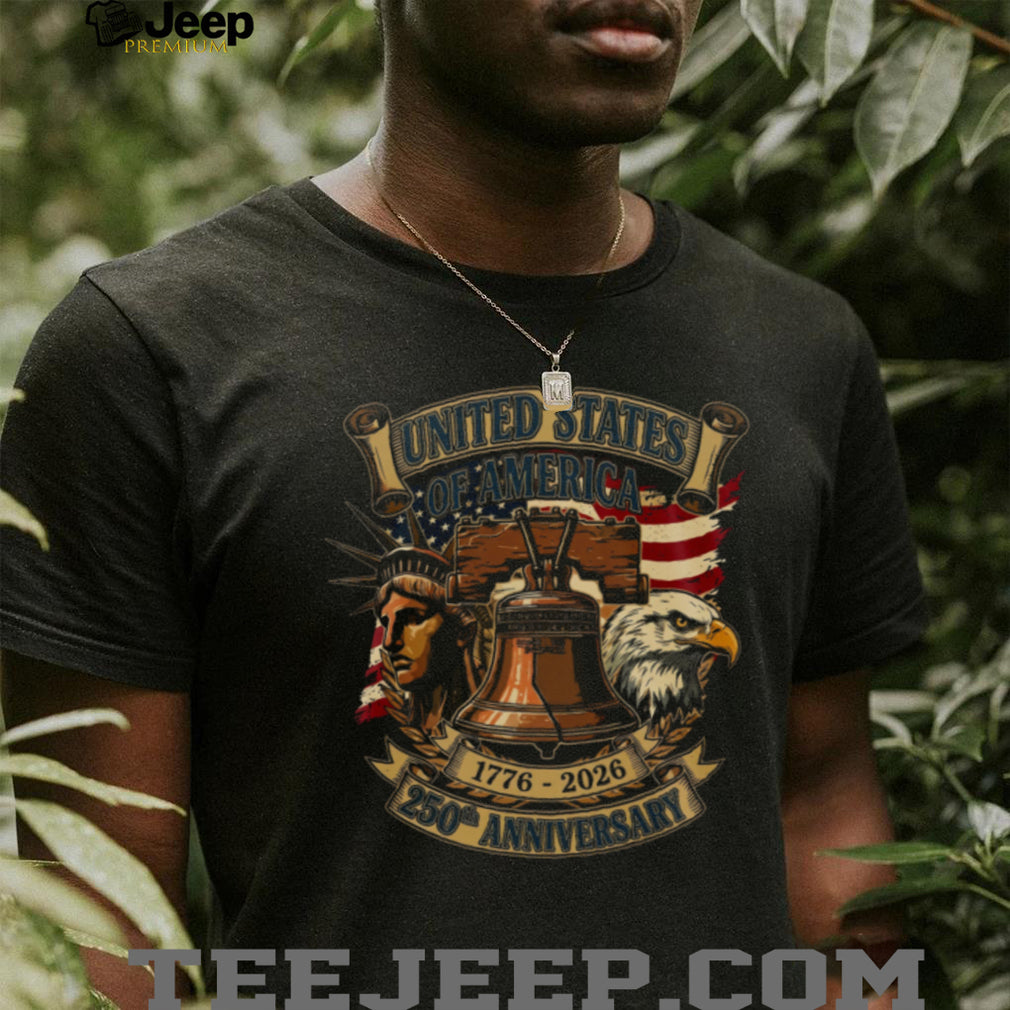 USA 250th Anniversary Liberty Bell and Eagle Patriotic T Shirt