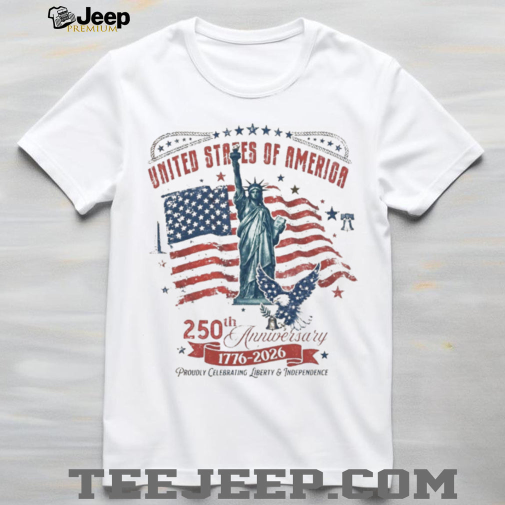 USA 250th Anniversary Statue Of Liberty Patriotic American Flag Shirt