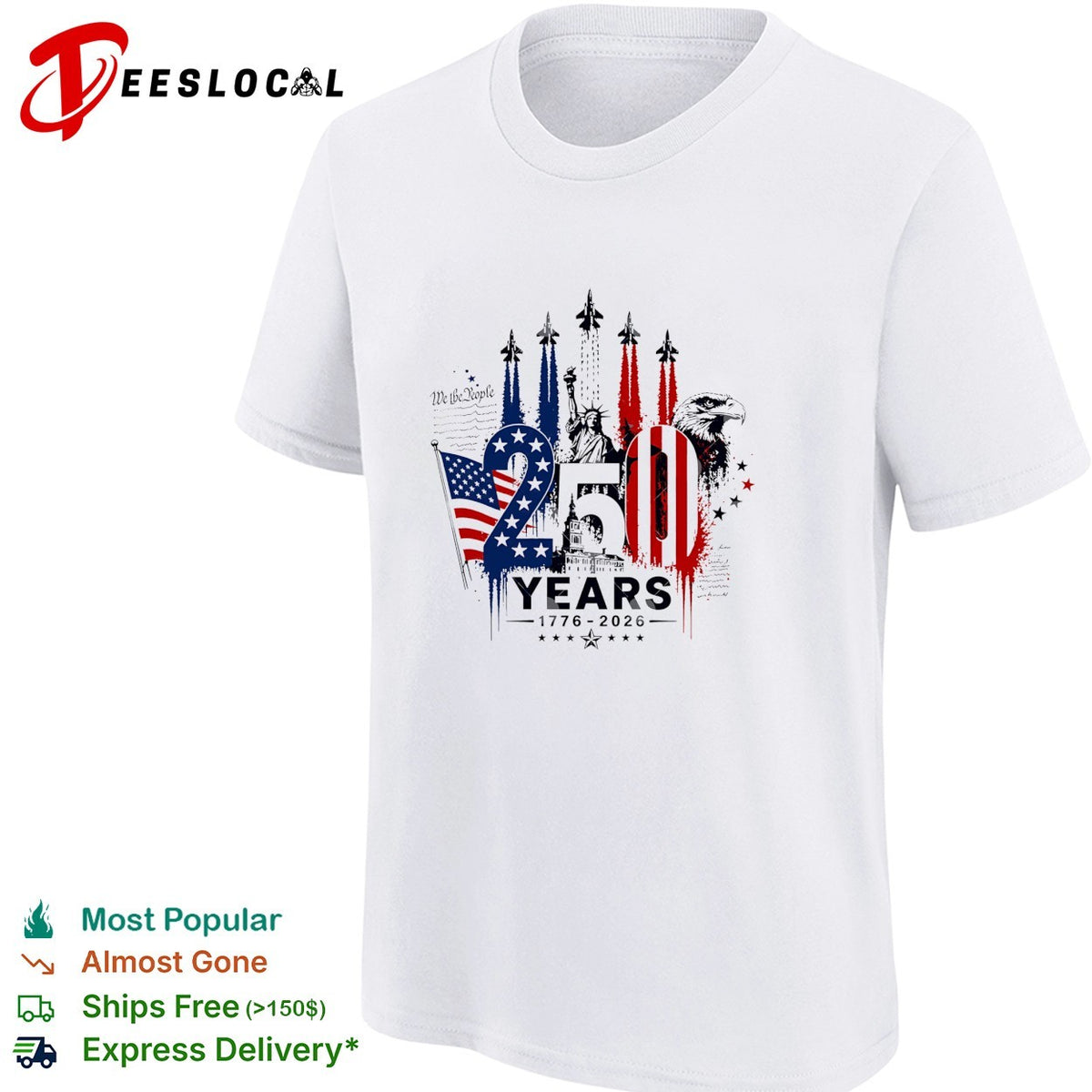 USA 250th anniversary 1776 2026 Statue of Liberty patriotic shirt