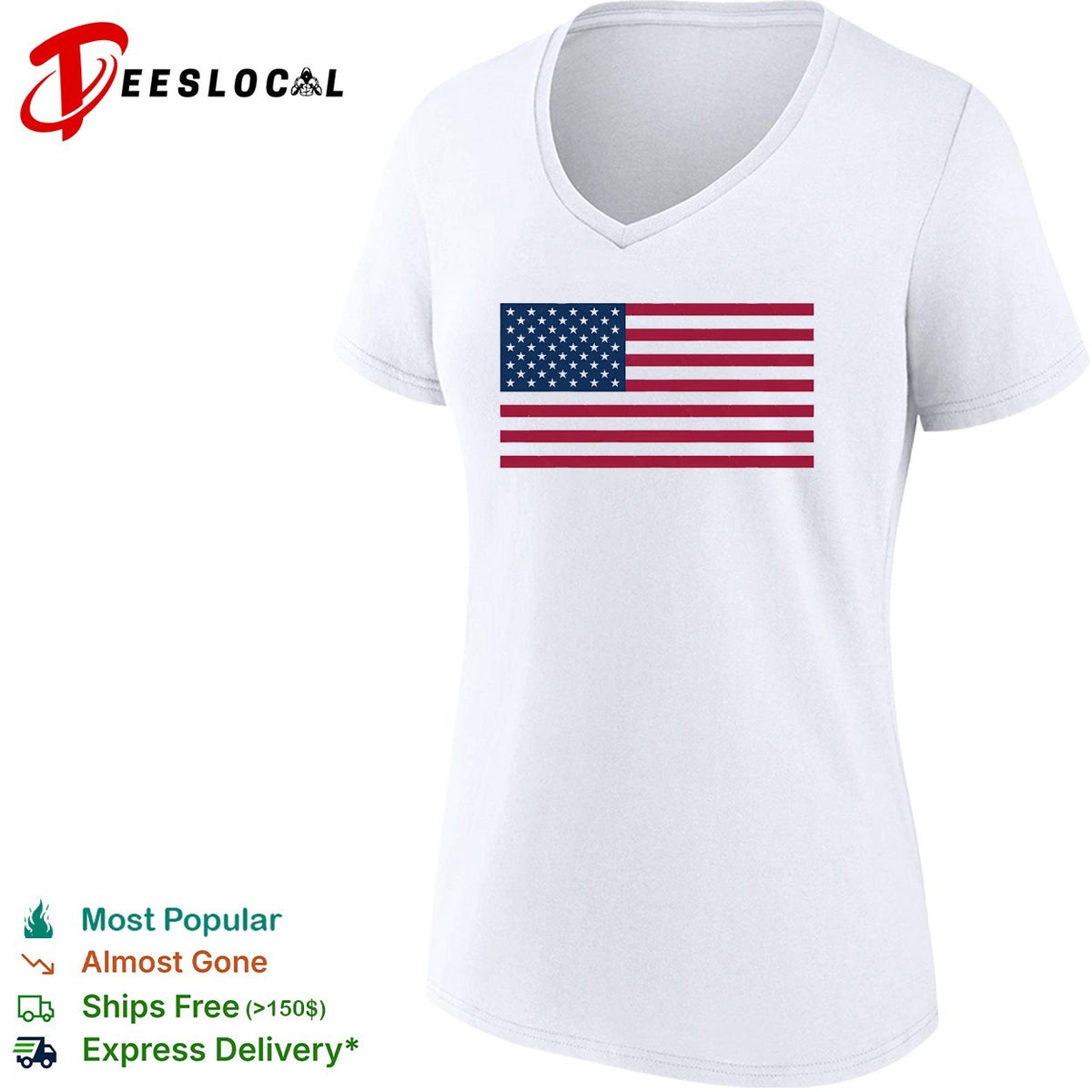USA American flag stars and stripes classic patriotic shirt