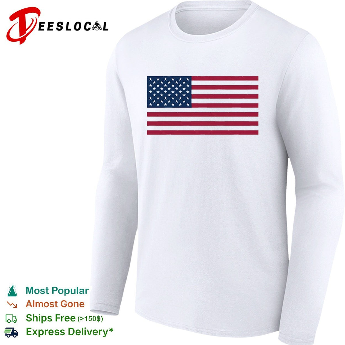 USA American flag stars and stripes classic patriotic shirt