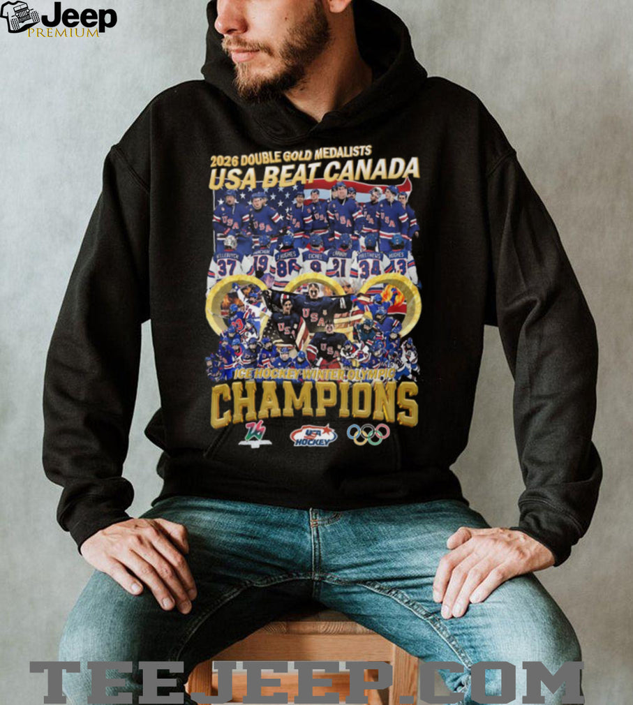 USA Beat Canada 2026 Winter Olympic Hockey Champions T Shirt