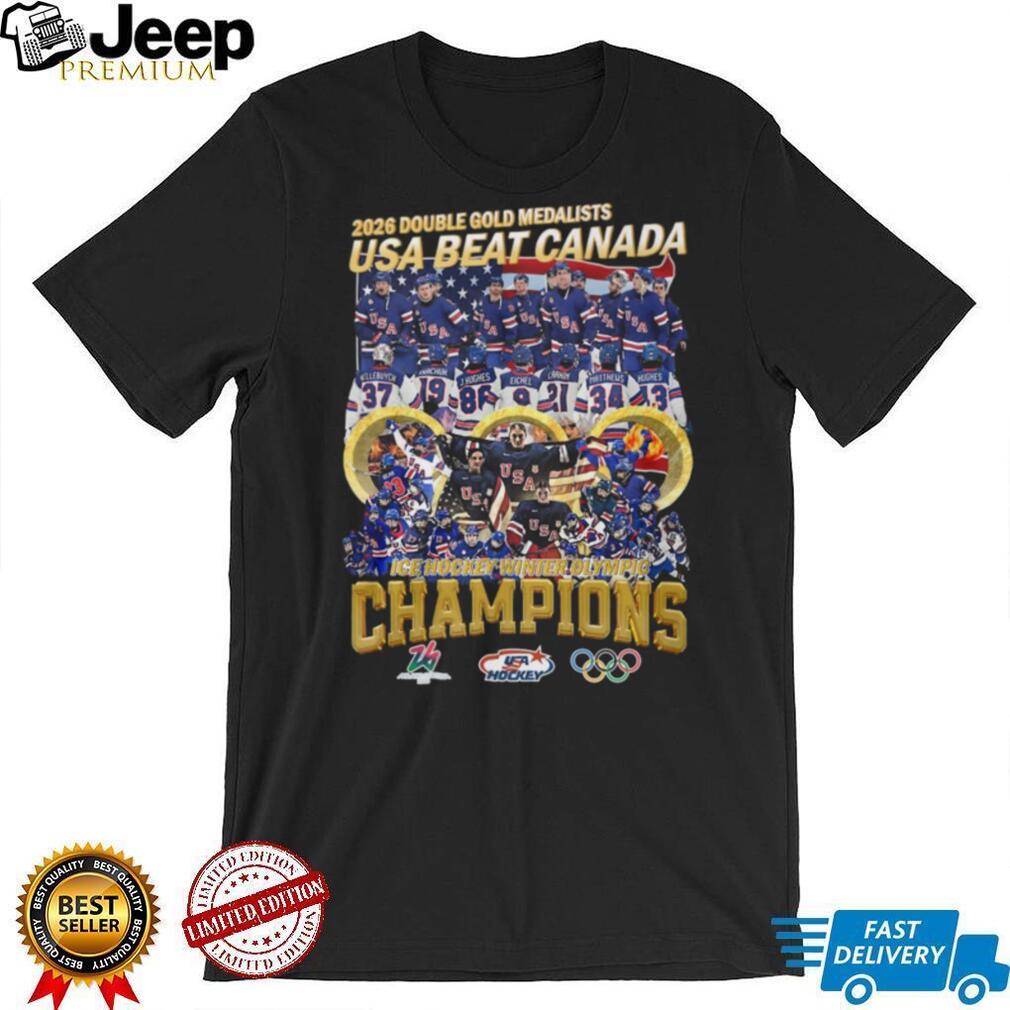 USA Beat Canada 2026 Winter Olympic Hockey Champions T Shirt