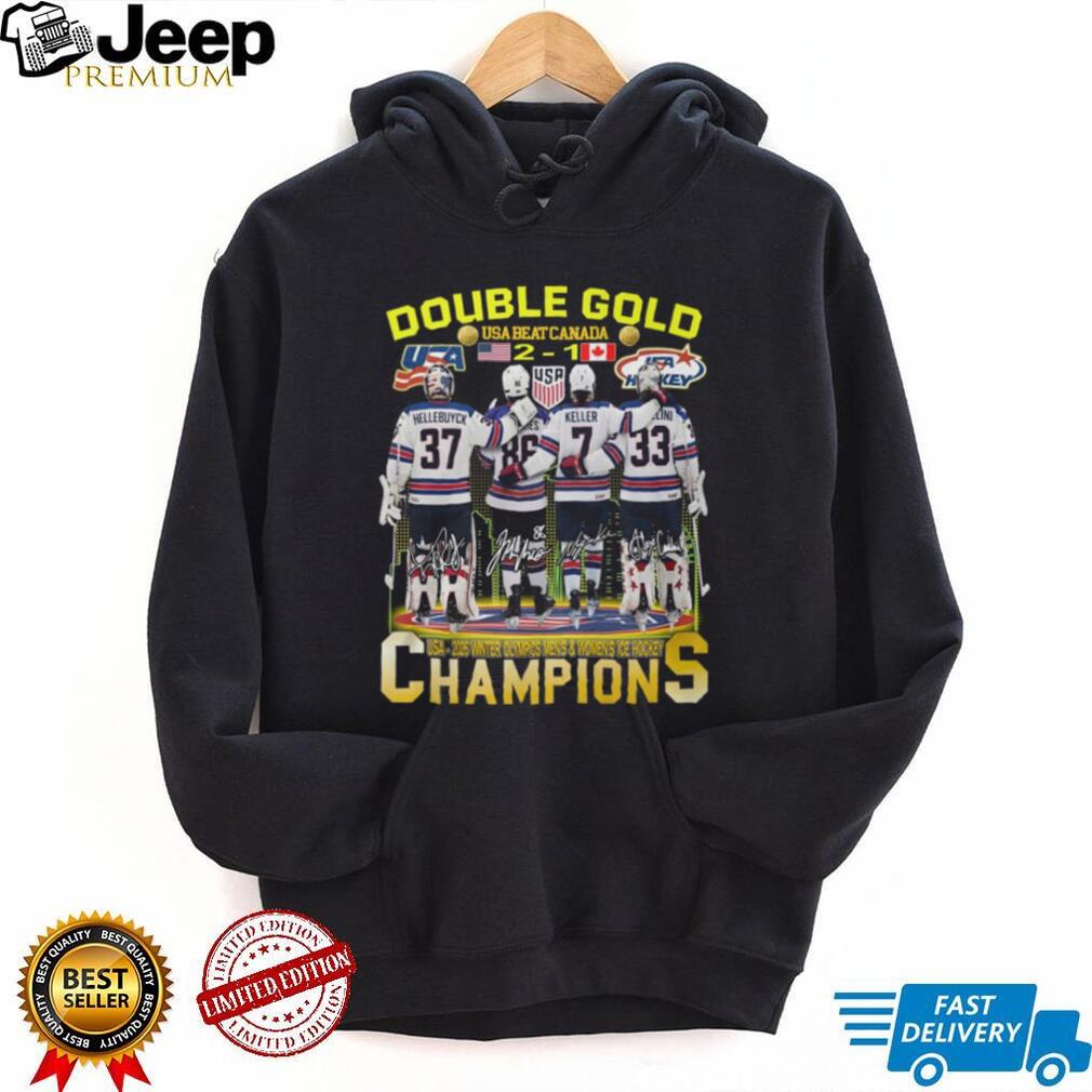 USA Beat Canada Double Gold 2026 Winter Olympics Hockey Champions T Shirt