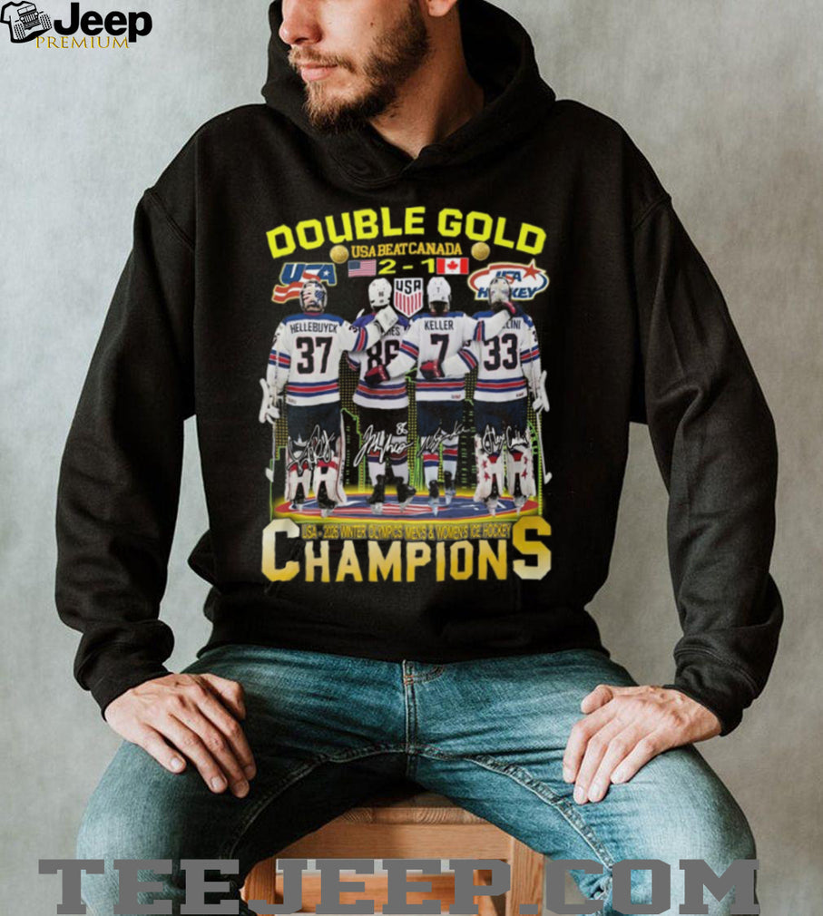 USA Beat Canada Double Gold 2026 Winter Olympics Hockey Champions T Shirt