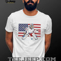 USA Eagle Goalie Hockey Patriot American Flag T Shirt