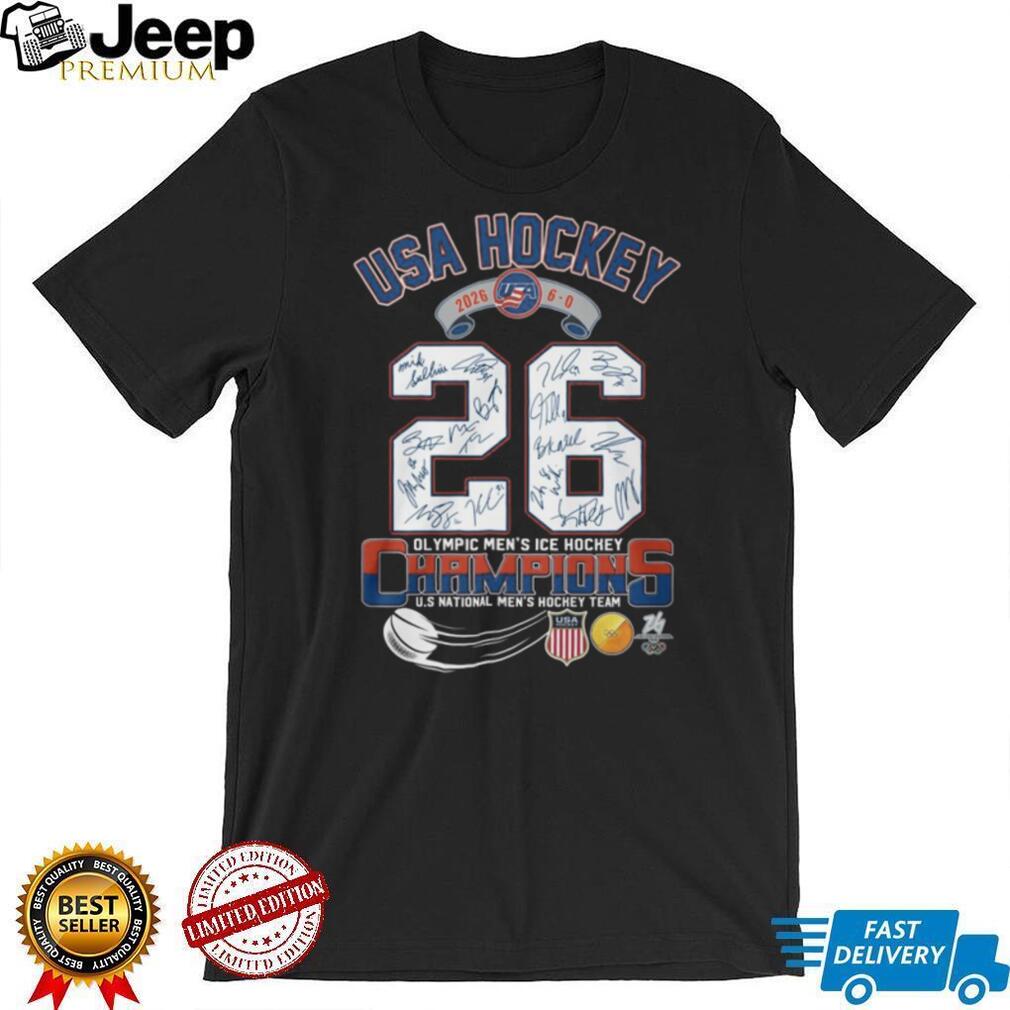 USA Hockey 2026 Olympic Gold Medalists Champions Signature T Shirt