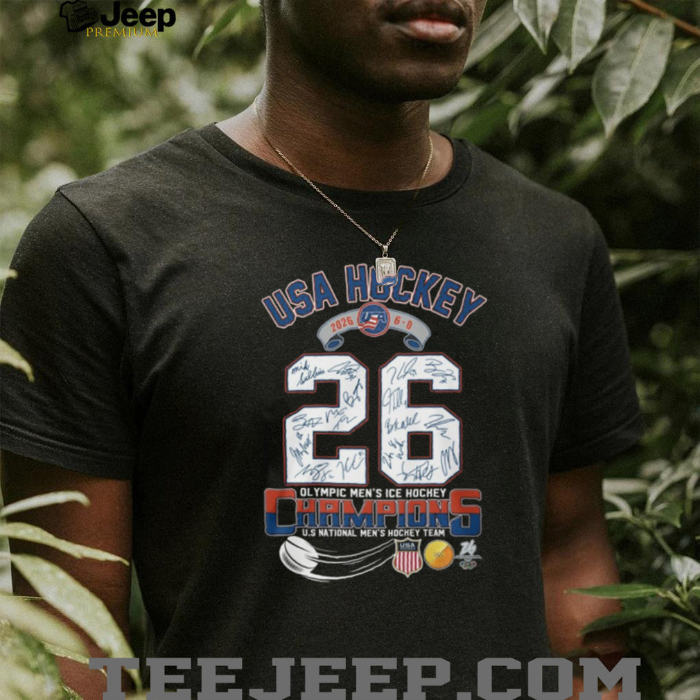USA Hockey 2026 Olympic Gold Medalists Champions Signature T Shirt