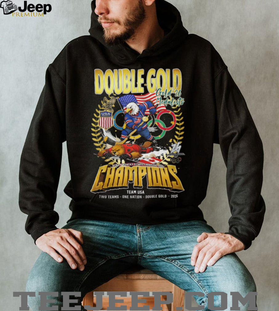 USA Hockey Double Gold Champions 2026 Eagle vs Beaver T Shirt