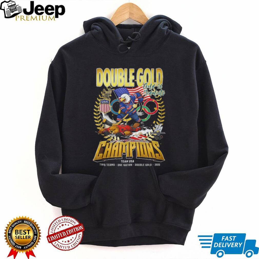 USA Hockey Double Gold Champions 2026 Eagle vs Beaver T Shirt