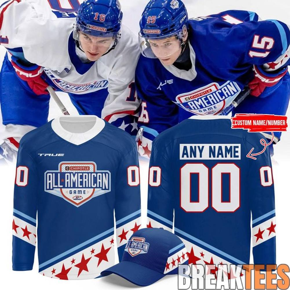 USA Hockey x Chipotle All American Game Hockey Jersey – Blue