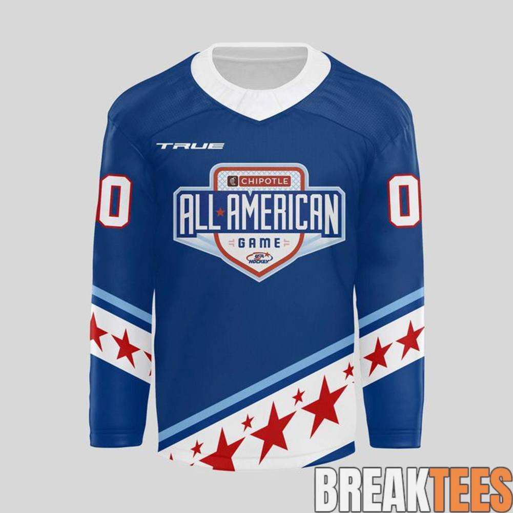 USA Hockey x Chipotle All American Game Hockey Jersey – Blue