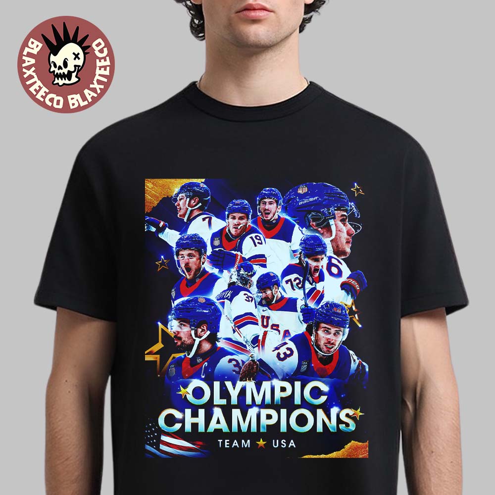USA Men’s Olympic Hockey Team Winter Olympic Milano Cortina 2026 Gold Medal Champions T-Shirt