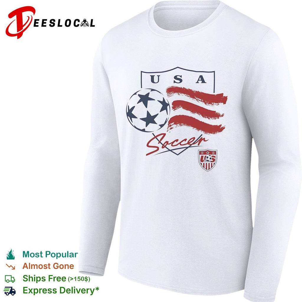 USA Soccer Star Ball and Brush Stroke Shield Logo National Team United States shirt