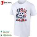 USA World cup 2026 soccer ball and national flag shirt