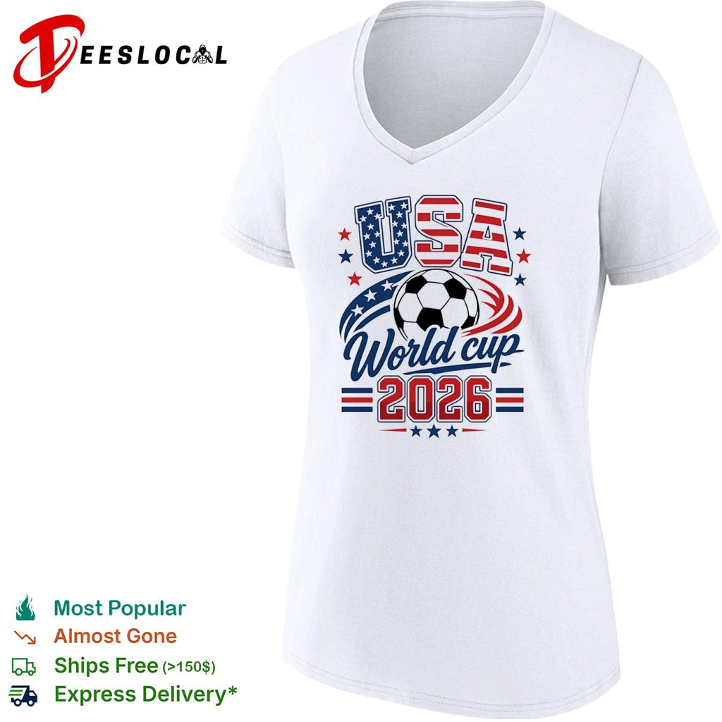 USA World cup 2026 soccer championship patriotic American flag football shirt
