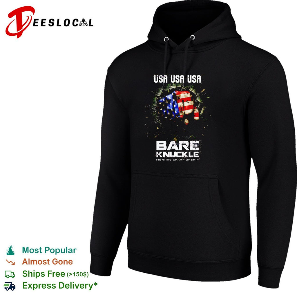 USA fist American flag bare knuckle fighting championship shirt