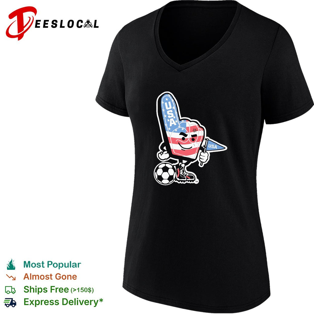 USA foam finger soccer mascot patriotic fan World Cup shirt