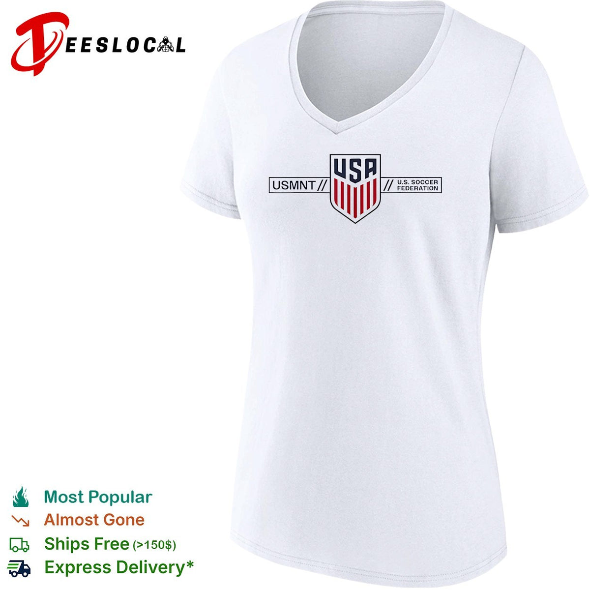 USMNT USA Soccer Federation national team crest bold logo shirt