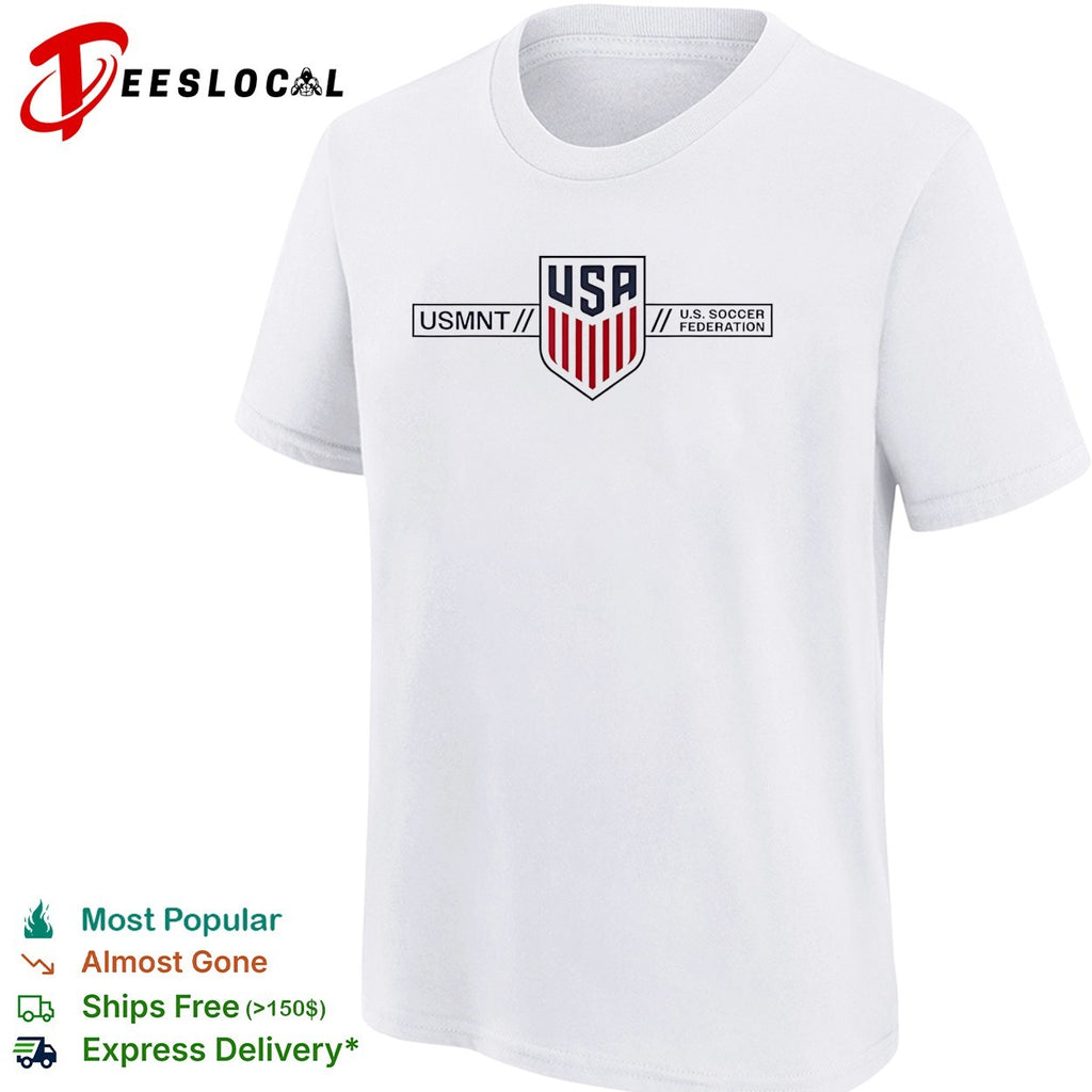 USMNT USA Soccer Federation national team crest bold logo shirt