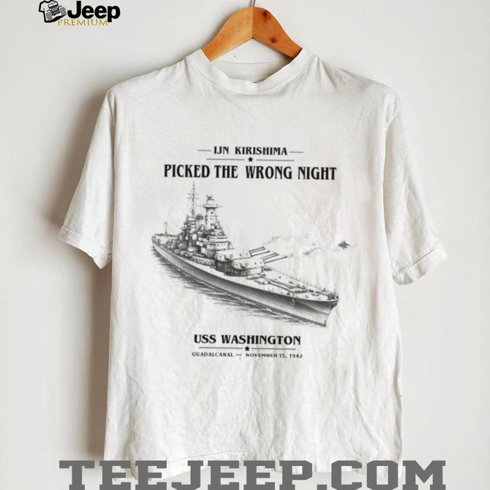 USS Washington WWII Naval History Battle Ship Shirt