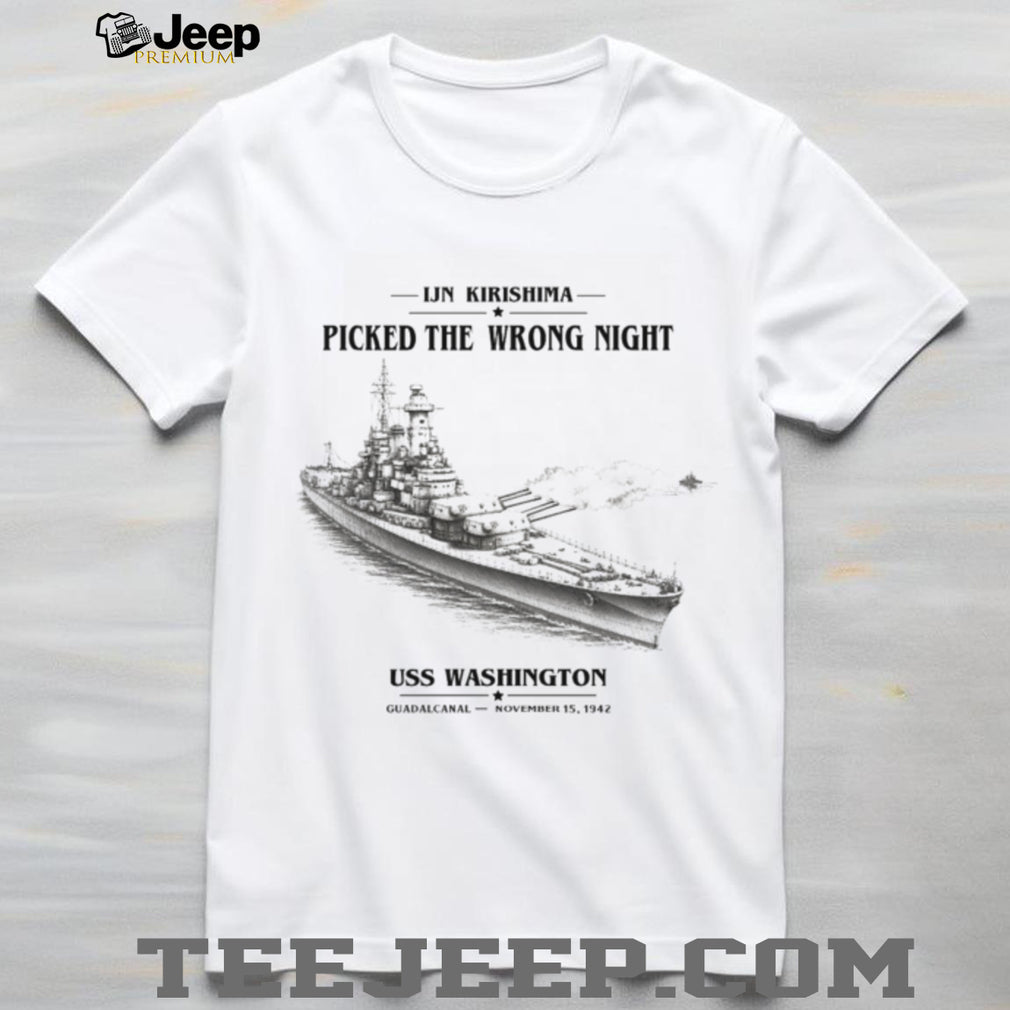 USS Washington WWII Naval History Battle Ship Shirt