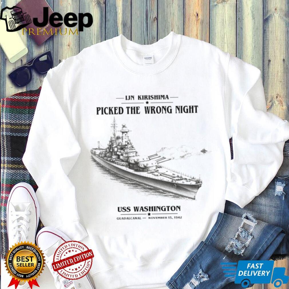 USS Washington WWII Naval History Battle Ship Shirt