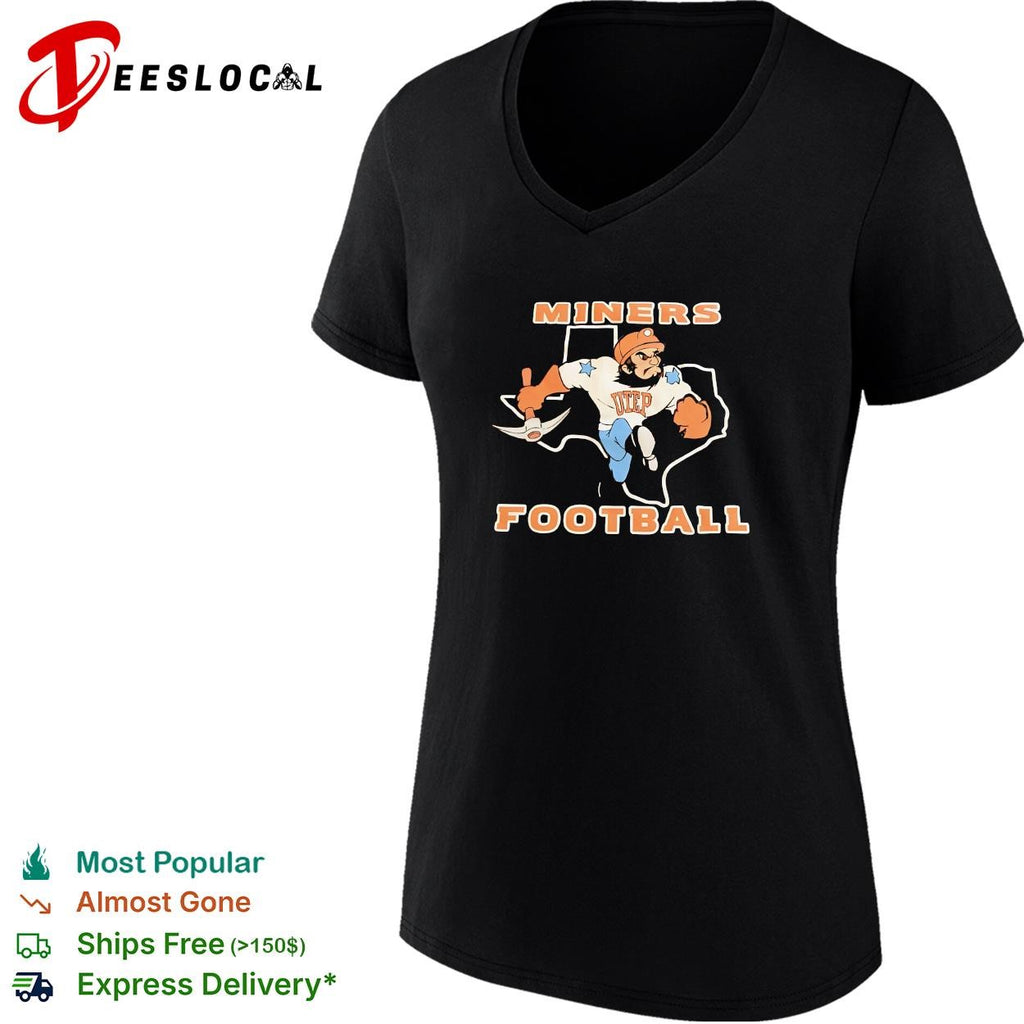 UTEP Miners football Texas mascot vintage dark shirt