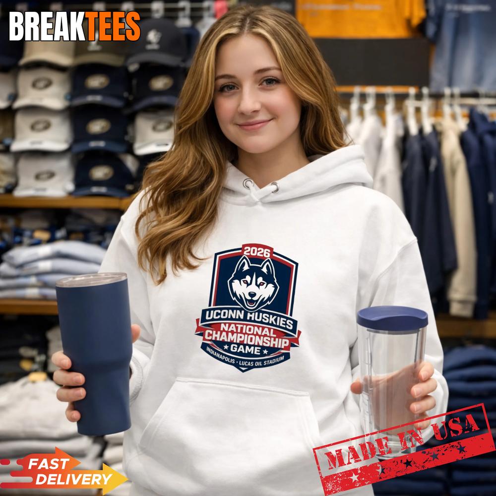 Uconn Huskies National Championship Game 2026 Lucas Oil Stadium T-Shirt