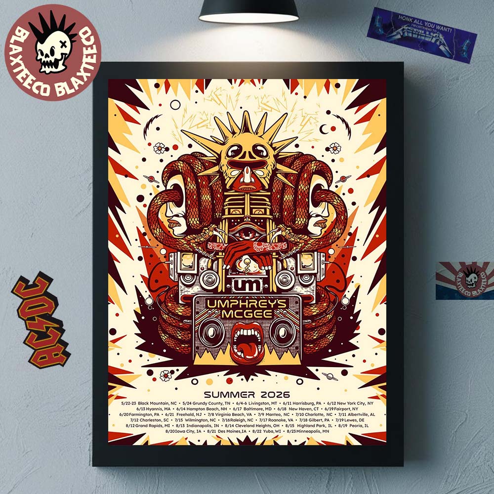 Umphrey’s McGee Summer Tour 2026 North America Schedule Dates Home Decor Poster Canvas