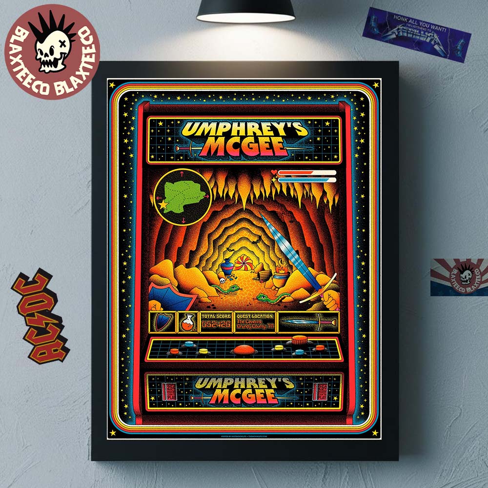 Umphrey’s McGee The Caverns 2026 Event Poster In Grundy County Tennessee On May 24 2026 Arcade Machine Art Decor Poster Canvas