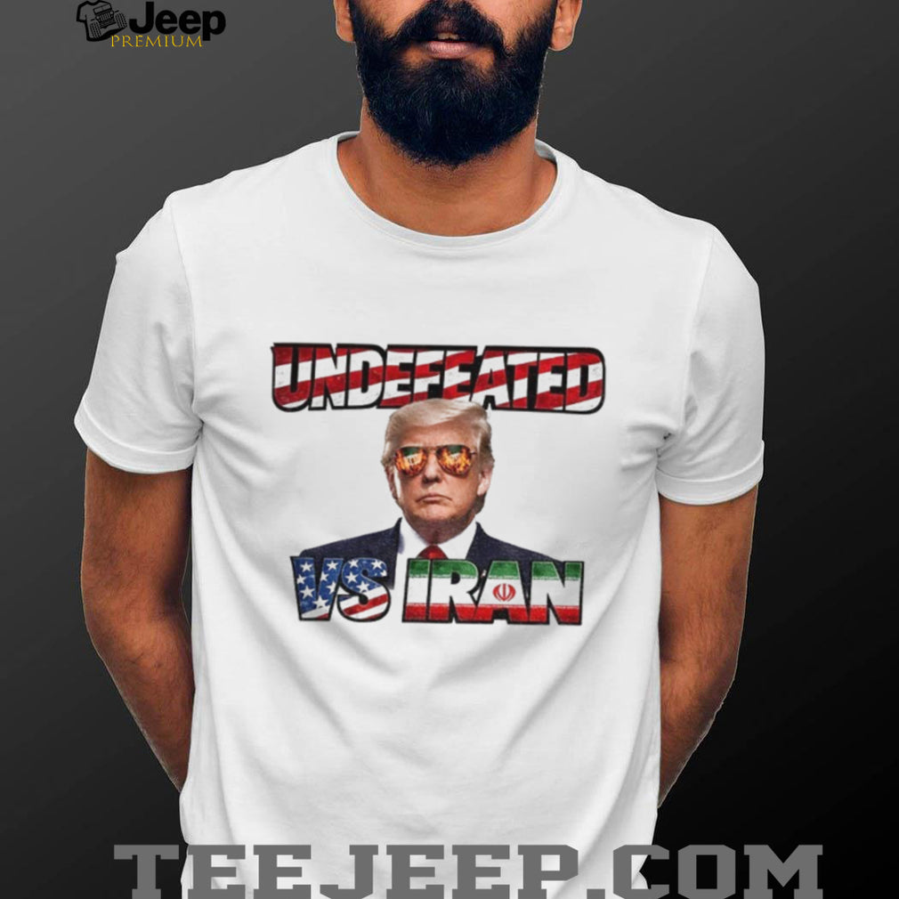 Undefeated Donald Trump vs Iran Fire Sunglasses Graphic T Shirt