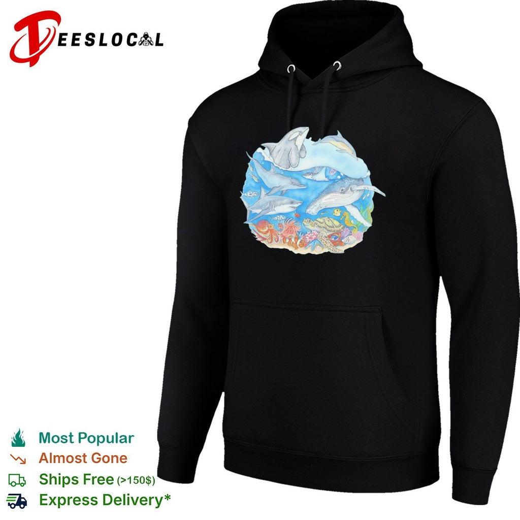 Underwater Marine Life Wildlife Ocean Whale Shark Octopus Sea Turtle shirt