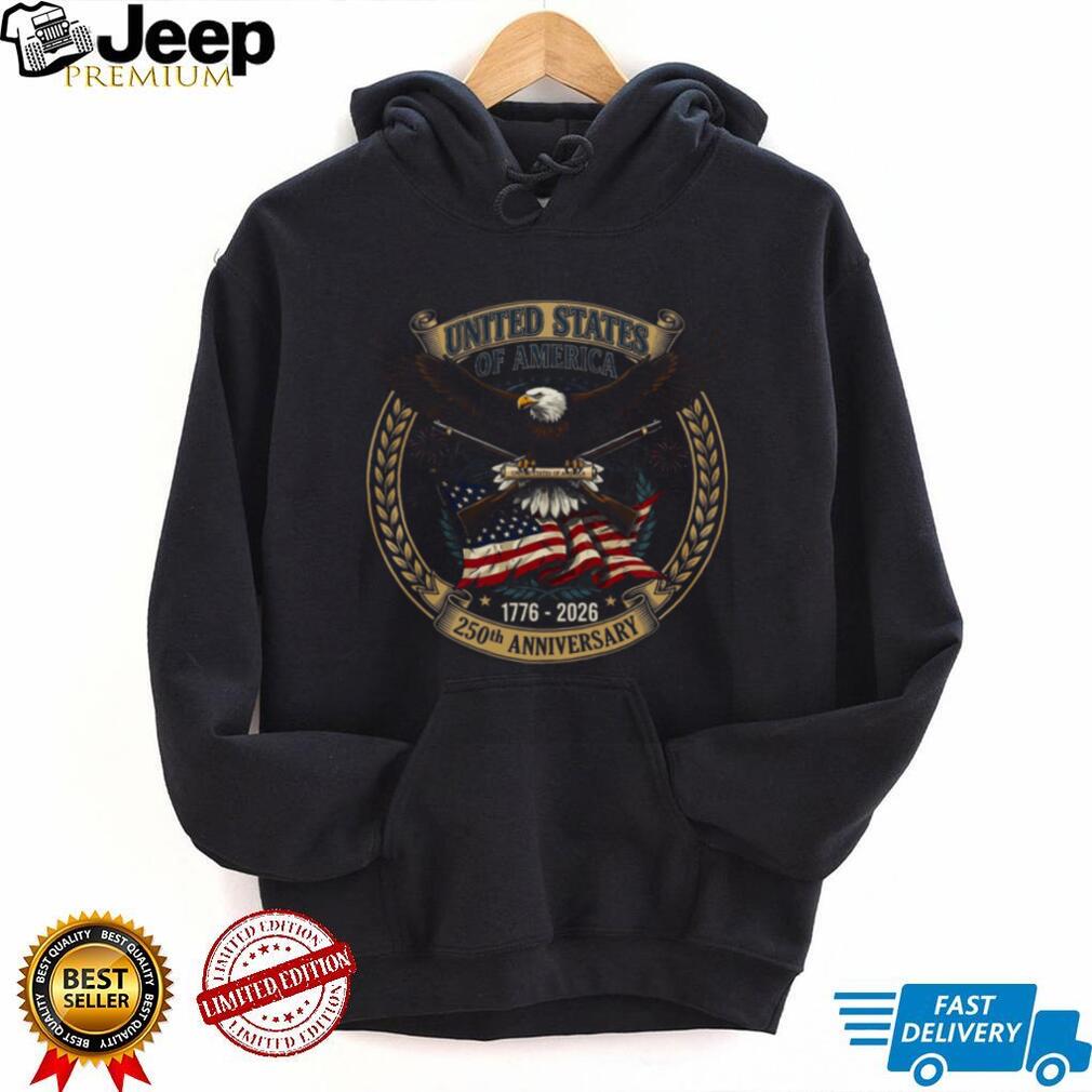 United States 250th Anniversary Bald Eagle and Crossed Rifles Shirt