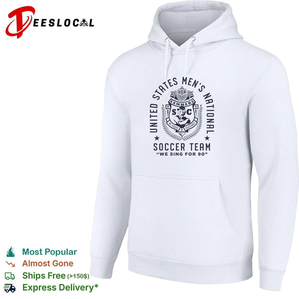 United States Men’s National Soccer Team Sammers we sing for 90 shirt