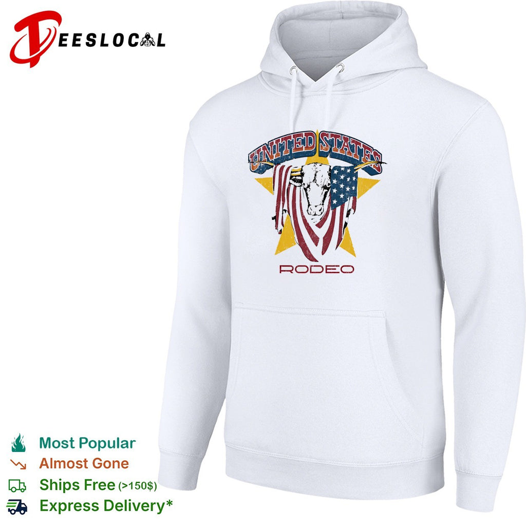 United States Rodeo Bull American Flag Yellow Star Country Western Rodeo shirt
