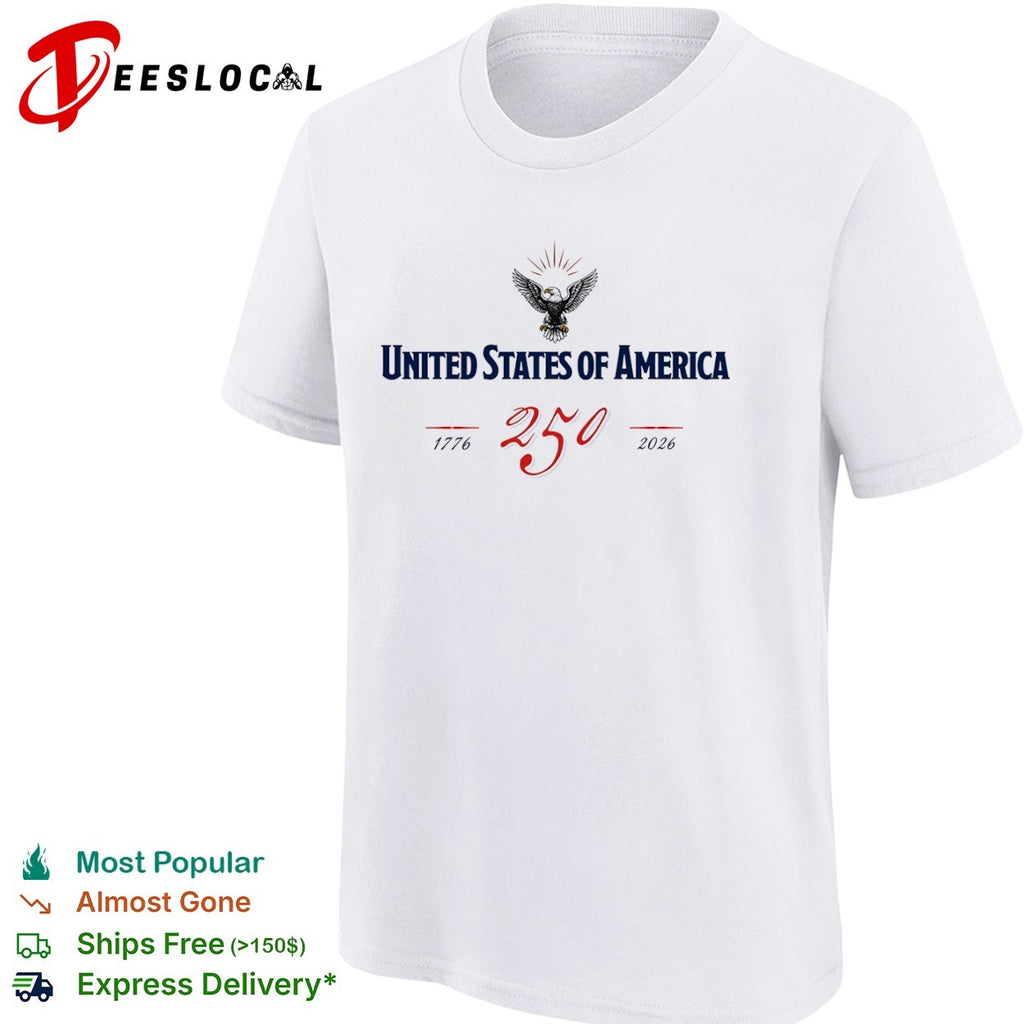 United States of America 250 1776 2026 Eagle Logo Anniversary Commemorative shirt
