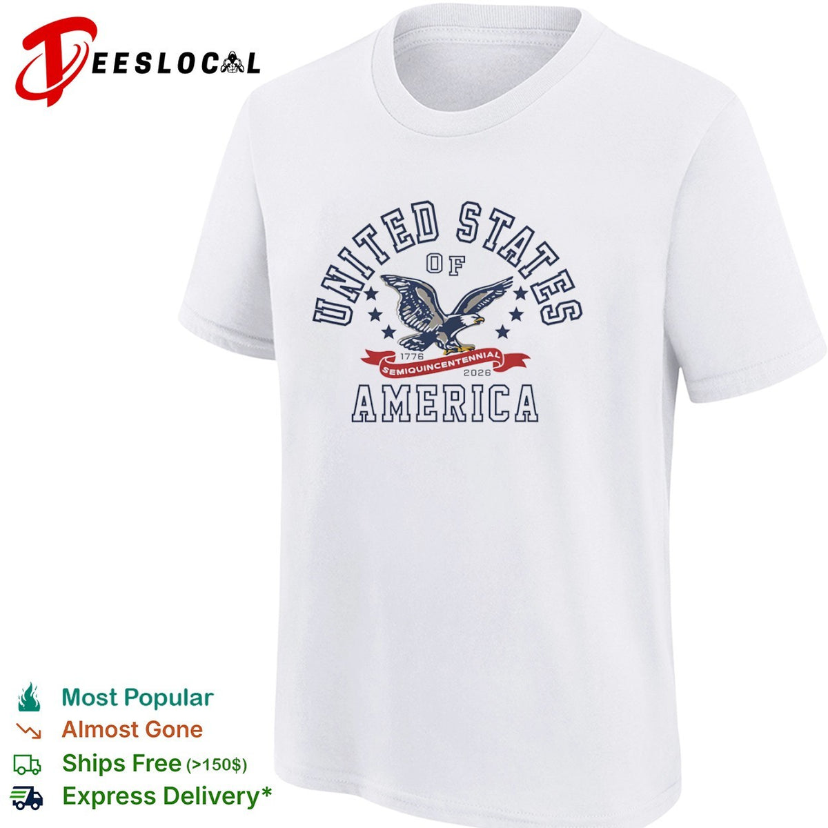 United States of America flying eagle 1776 semiquincentennial 2026 shirt