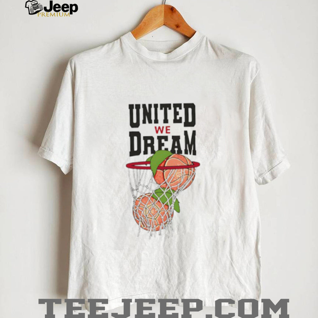 United We Dream Peach Basketball Hoop Graphic T Shirt