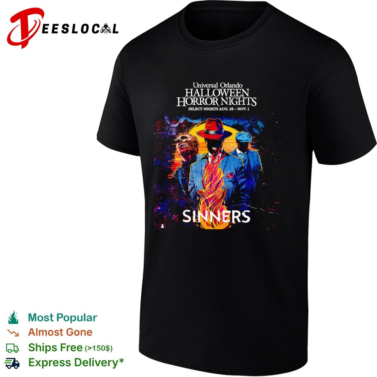 Universal Orlando Halloween Horror Nights Sinners Select Nights shirt