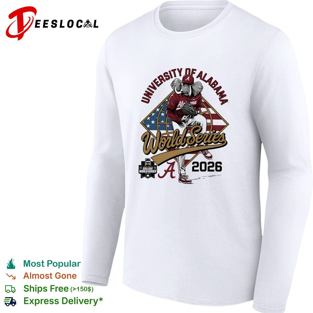 University of Alabama World Series 2026 Big Al Mascot NCAA College Baseball shirt
