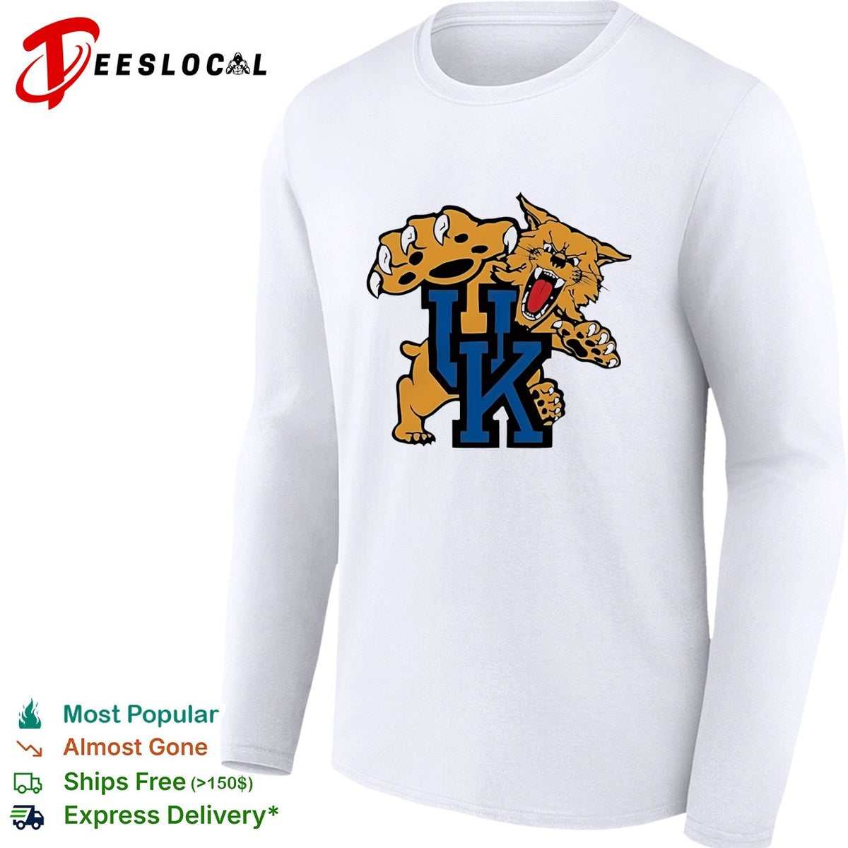 University of Kentucky Wildcats UK Logo Mascot Sports Team Fan shirt